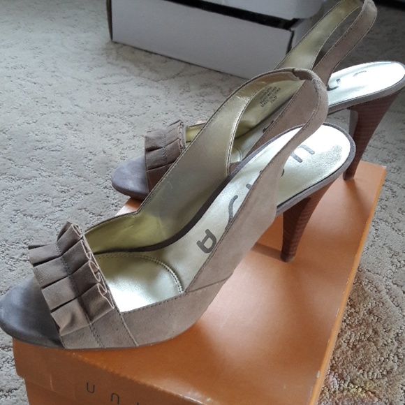 Unisa Taupe Suede Opened Toed Sandals - Picture 2 of 5